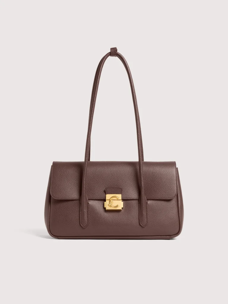 COCCINELLE C-Me Lock velika usnjena torbica – Berry