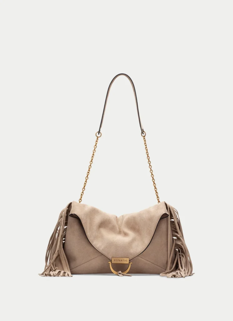 HISPANITAS Bolsos torbica iz semiša – Bež / Rjava